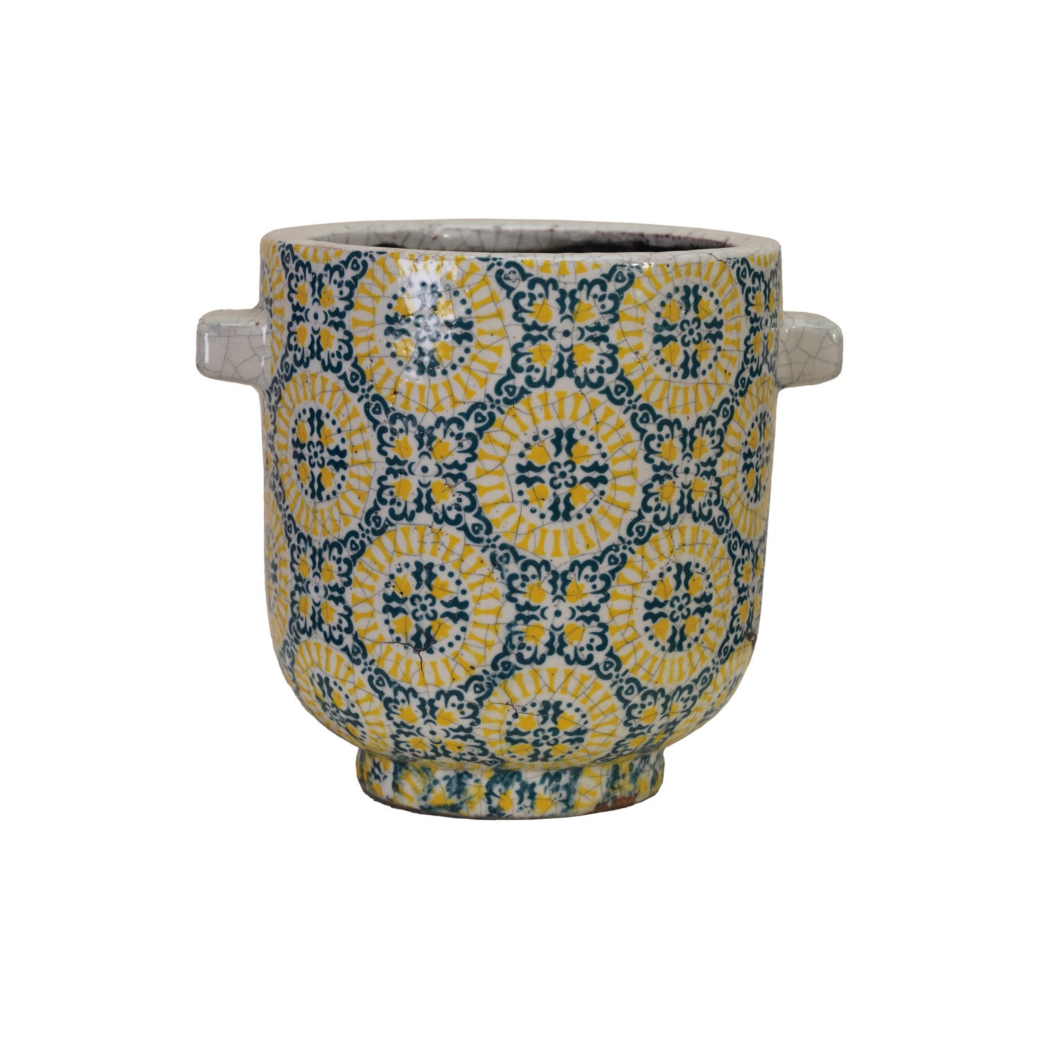 Terra-cotta Footed Planter (Holds 5&quot; Pot) (Each Will Vary)