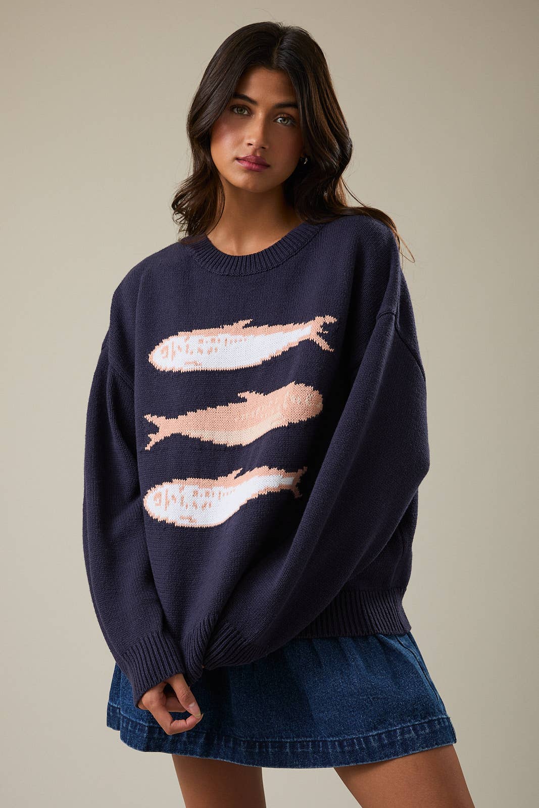 LE LIS - ROUND NECK 3 SARDINES SWEATER TOP