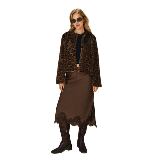 Dress Forum - Satin Lace Hem Pencil Skirt