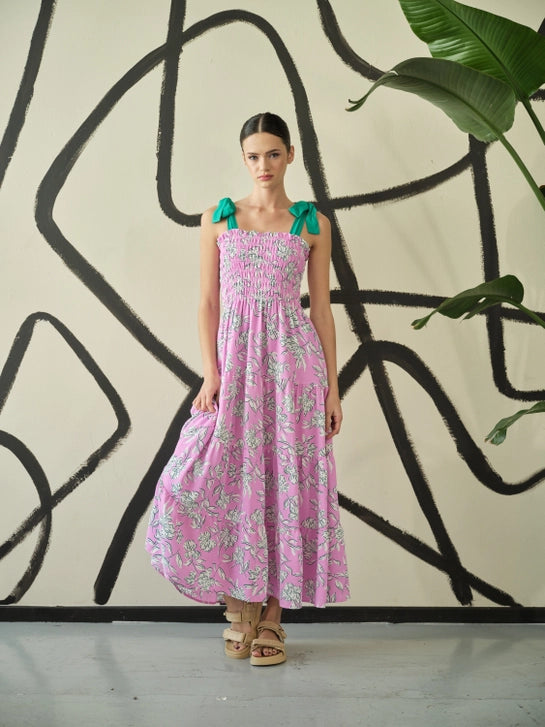 Jessy Flower Print Maxi Dress