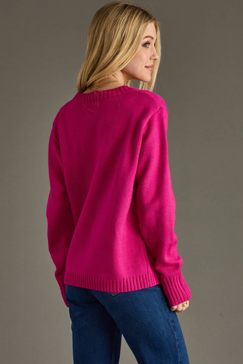 Panache Apparel Co. - Magenta Merry & Bright Sweater