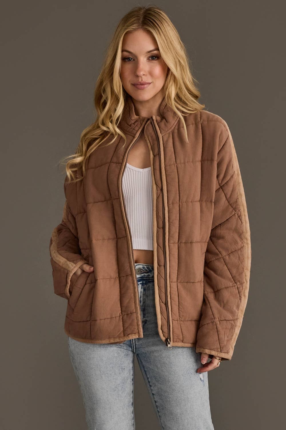 Panache Apparel Co. - Tan Soft Quilted Jacket