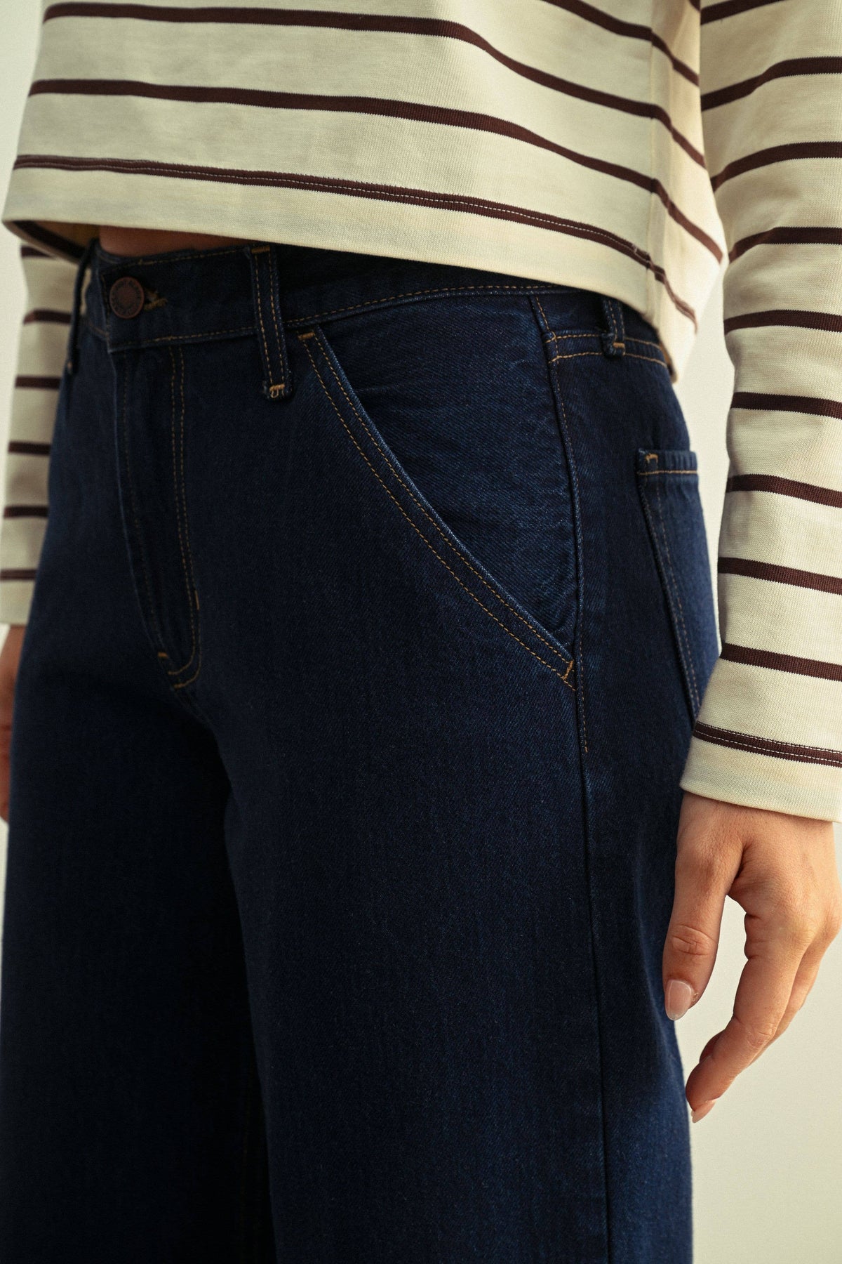 JUST BLACK DENIM - Full Length Trouser Pocket Straight