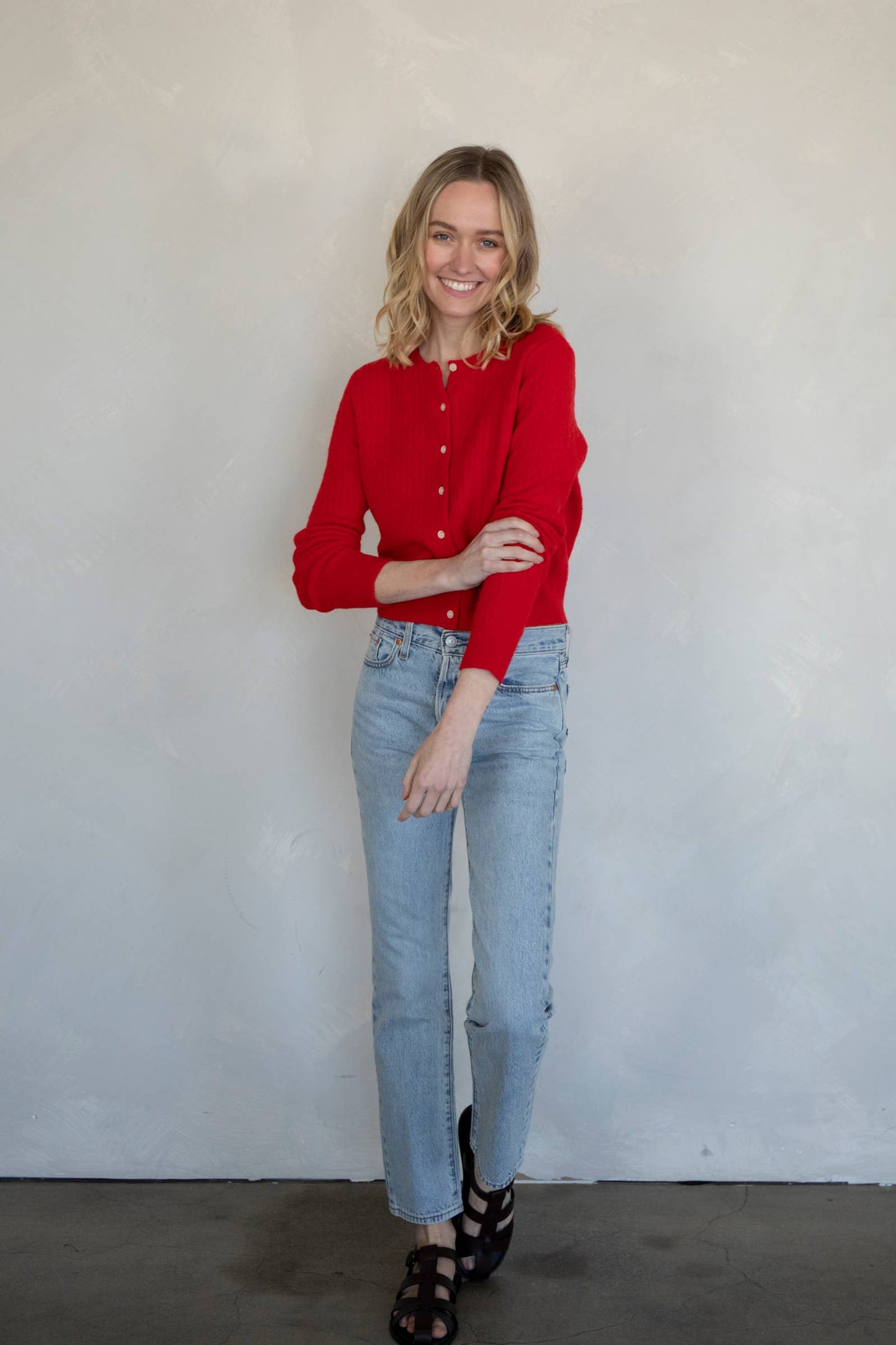 Things Between - Lila Cardigan: Red