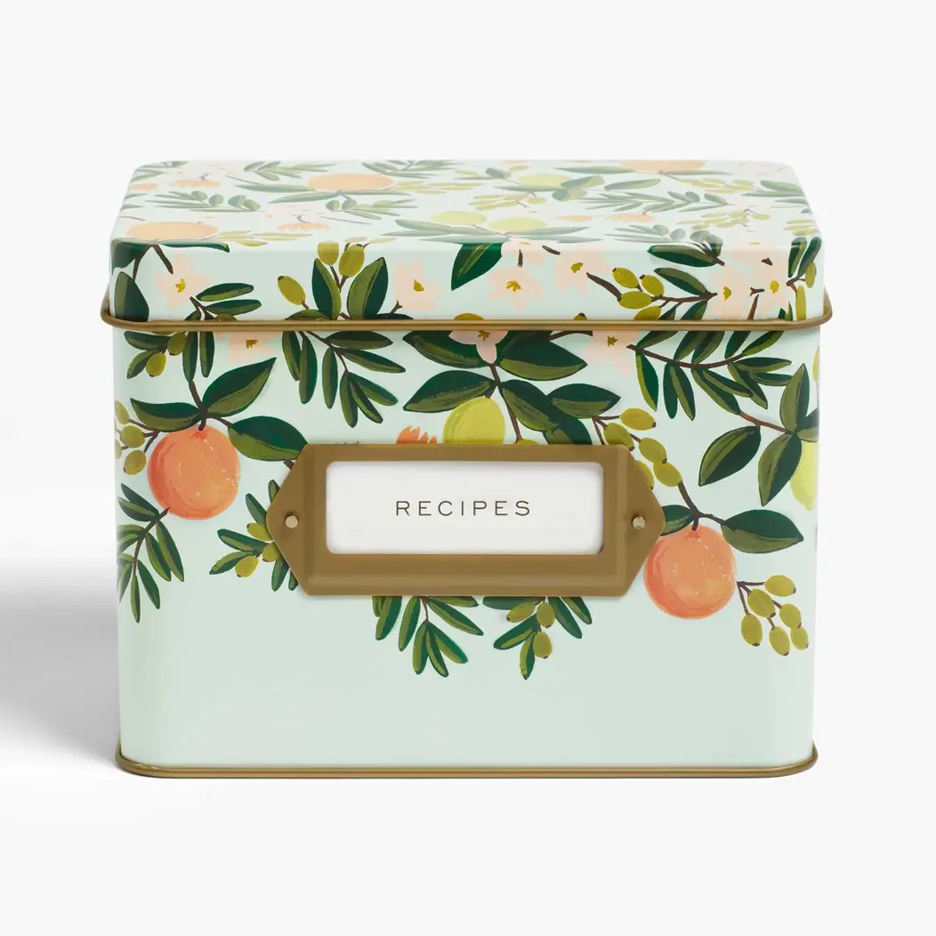 Tin Recipe Box