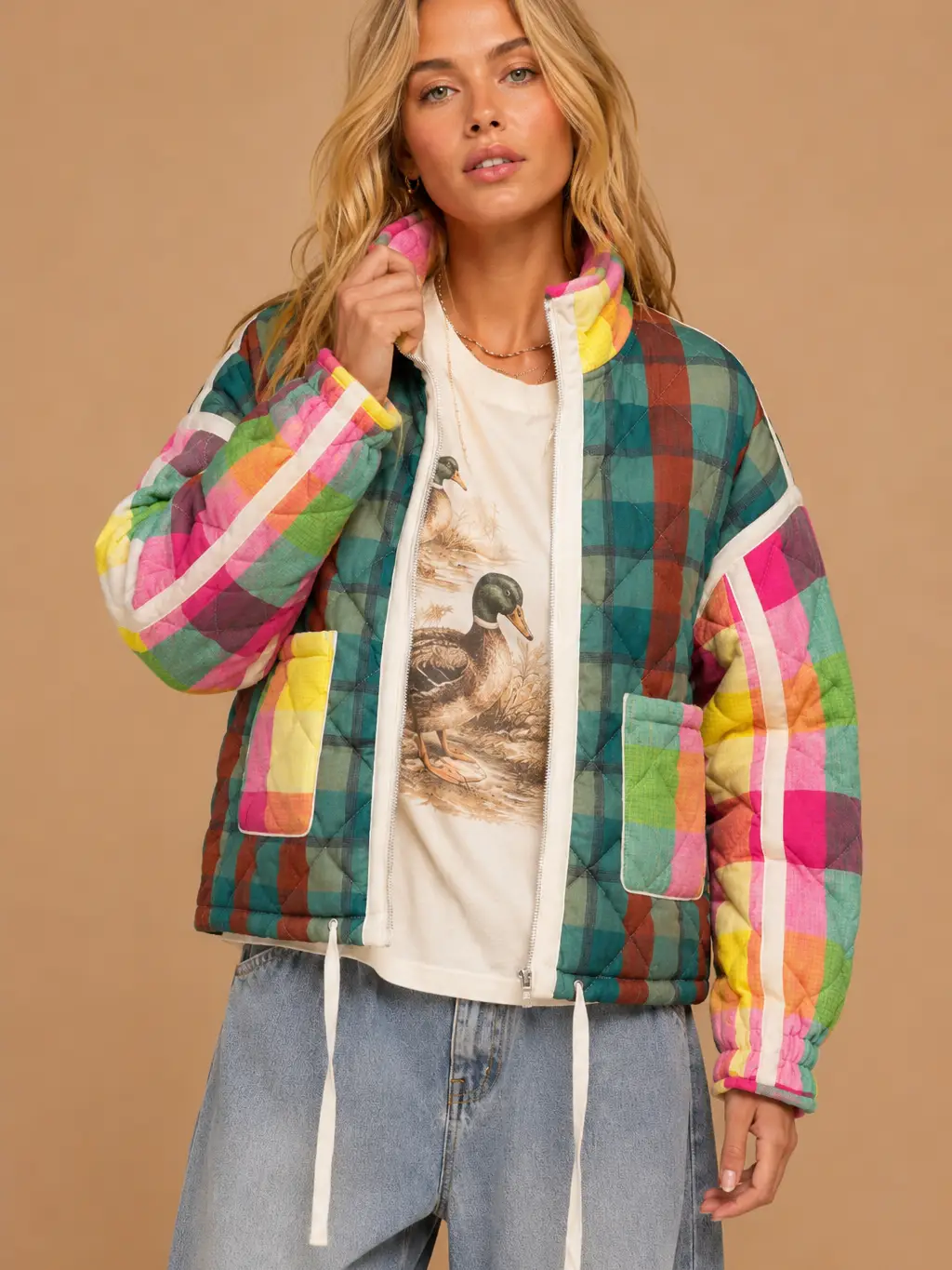 Quilted Patchwork Puffer