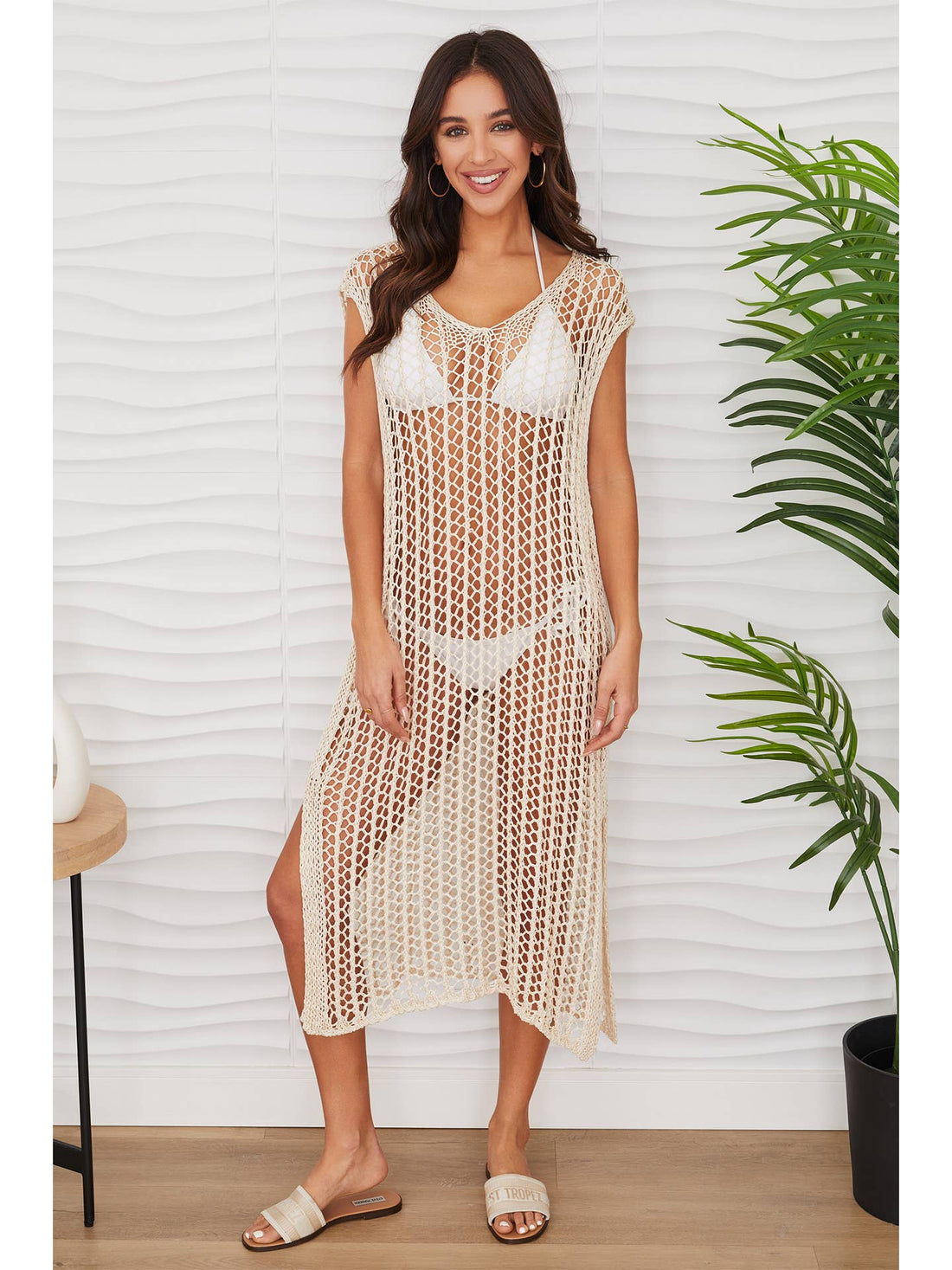 The Vada Crotchet Midi Cover Up Dress