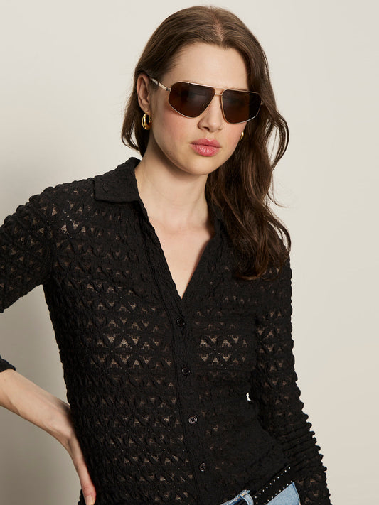 Sanctuary - Dreamgirl Lace Button up