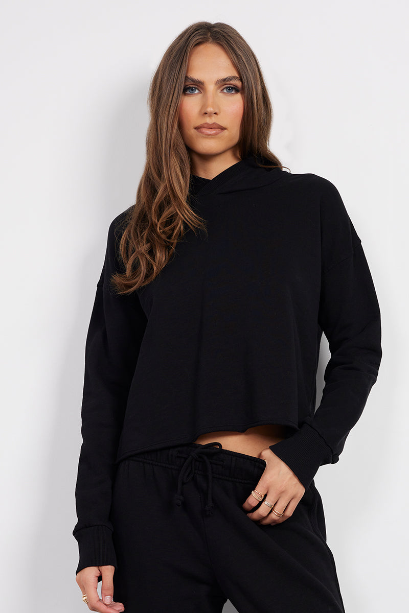 Bobi - Hi Low Cropped Hoodie