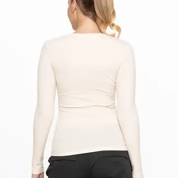 Essential Long-Sleeved Micro-Ribbed Athleisure Top