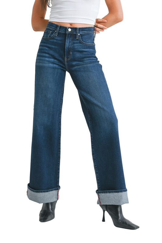 JBD - The Italia Cuffed Palazzo Jean