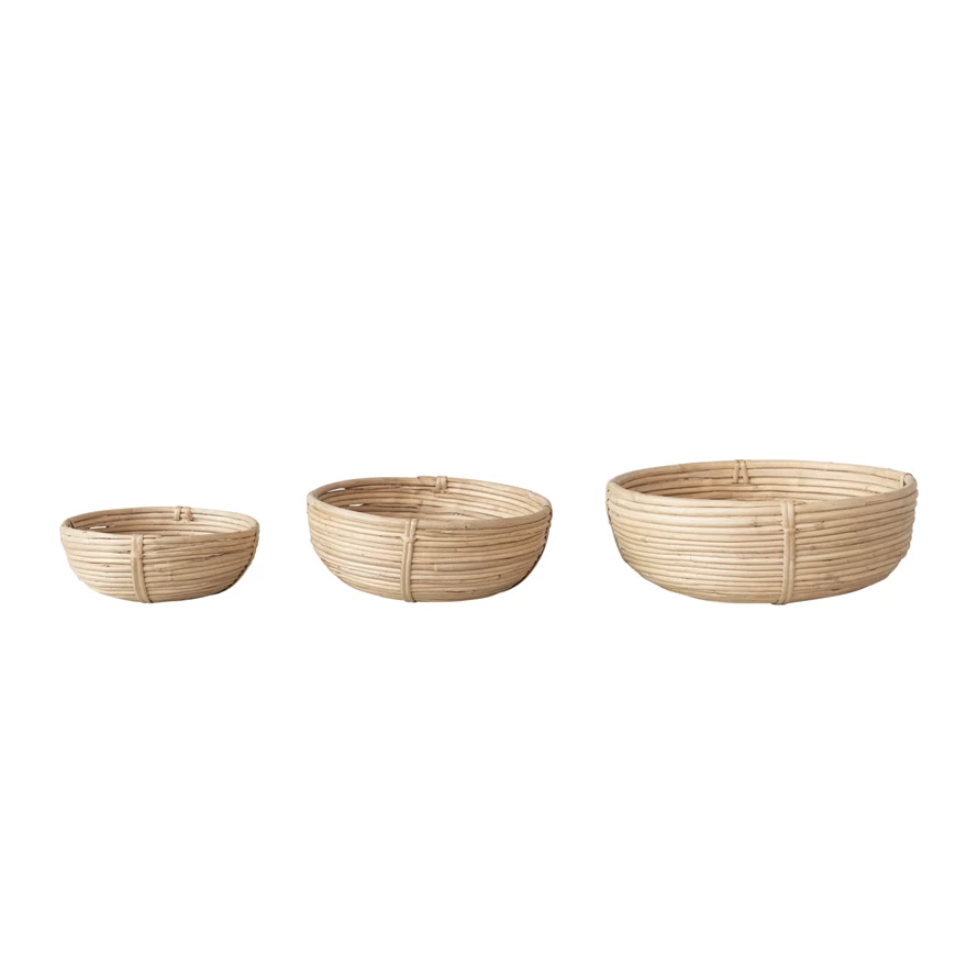 Hand-Woven Rattan Bowls
