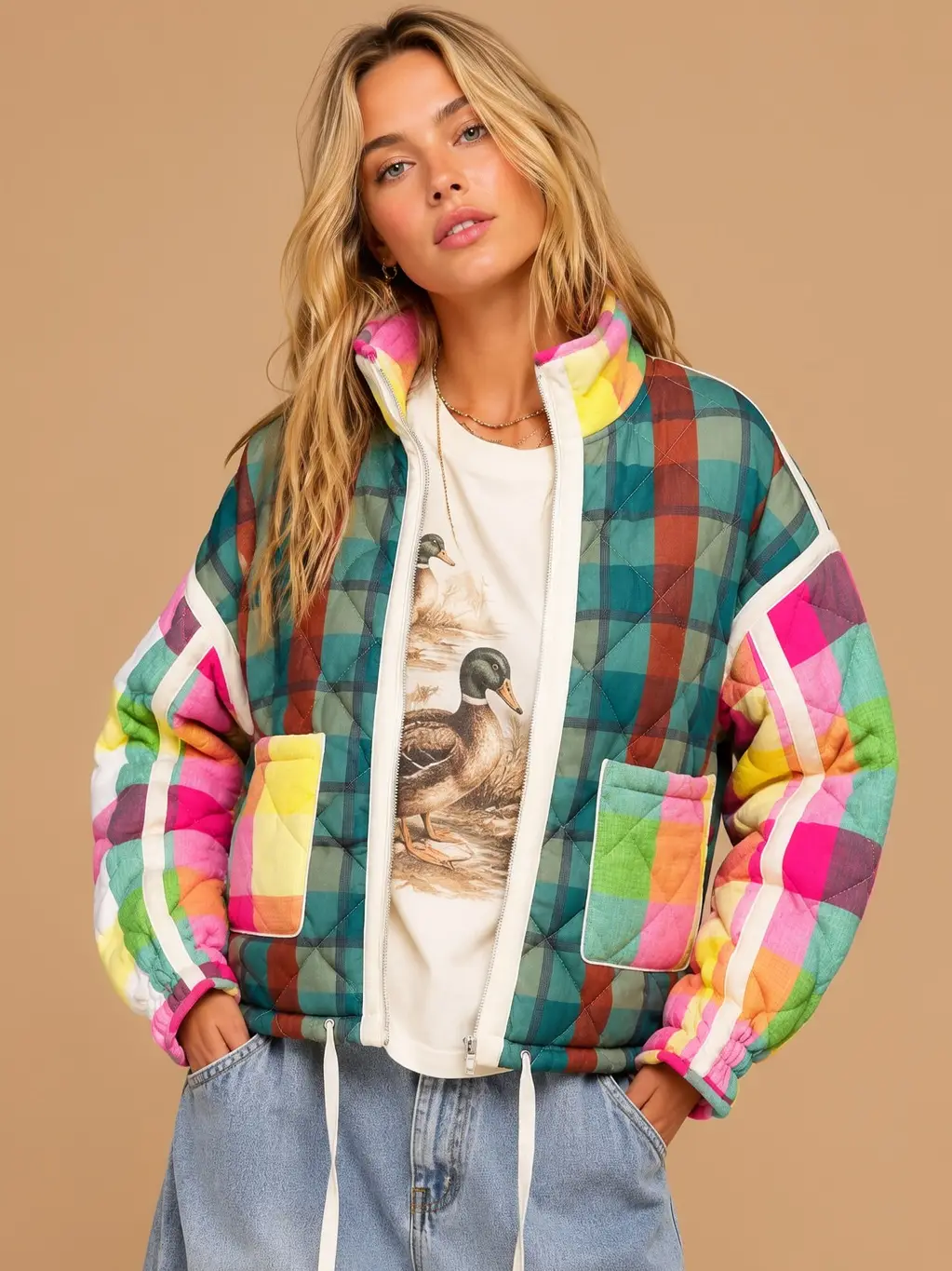 Quilted Patchwork Puffer