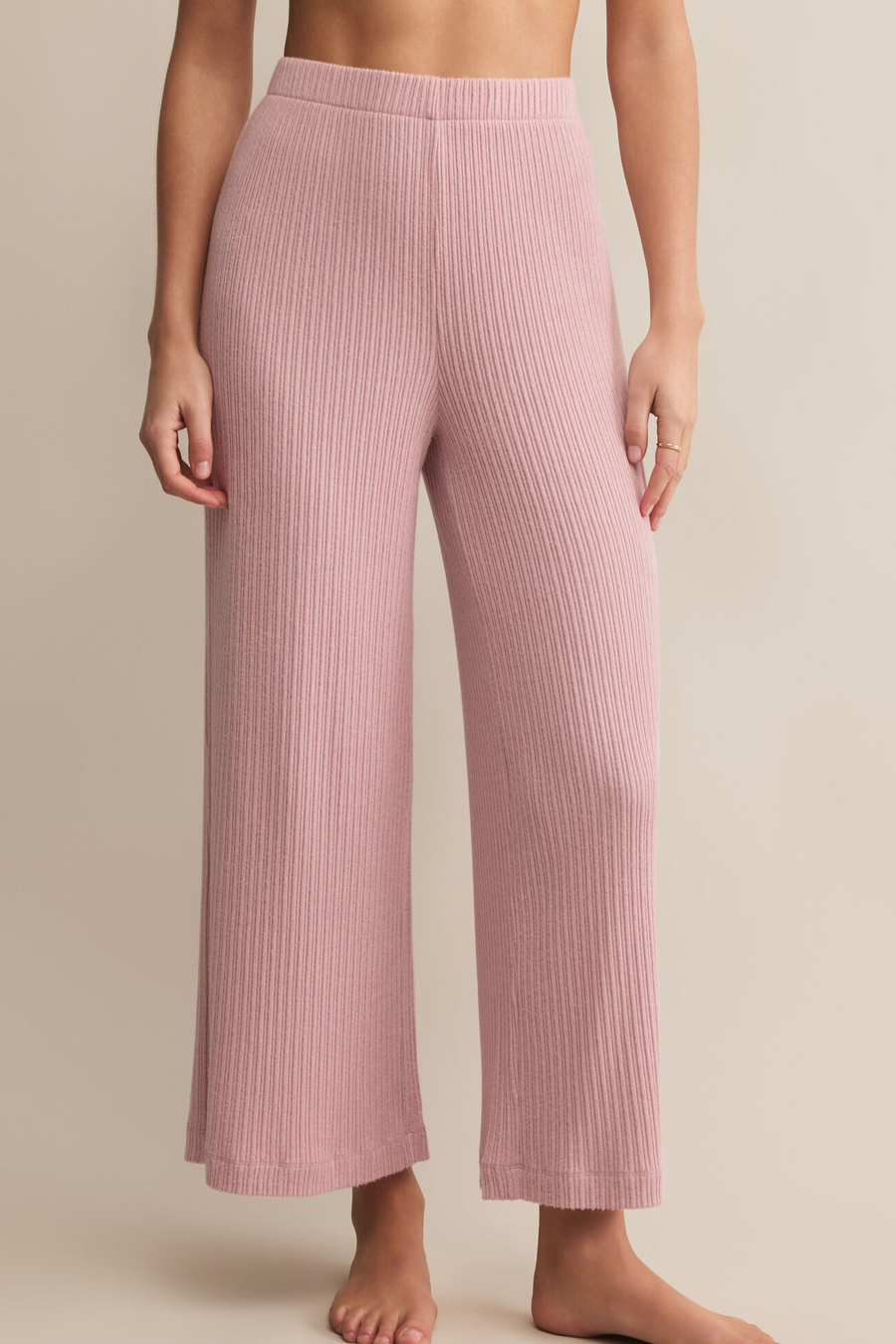 Z Supply - Coastline Rib Pant Pink Pearl