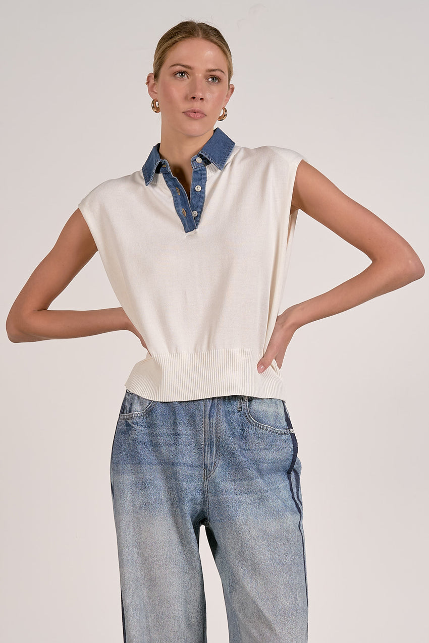 Elan - Cap Sleeve Sweater