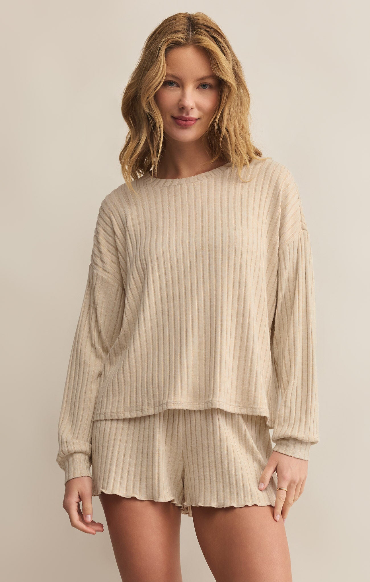 Z Supply - Daydream Rib Long Sleeve Top