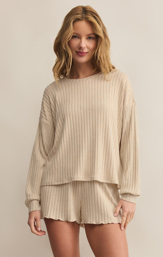 Z Supply - Daydream Rib Long Sleeve Top