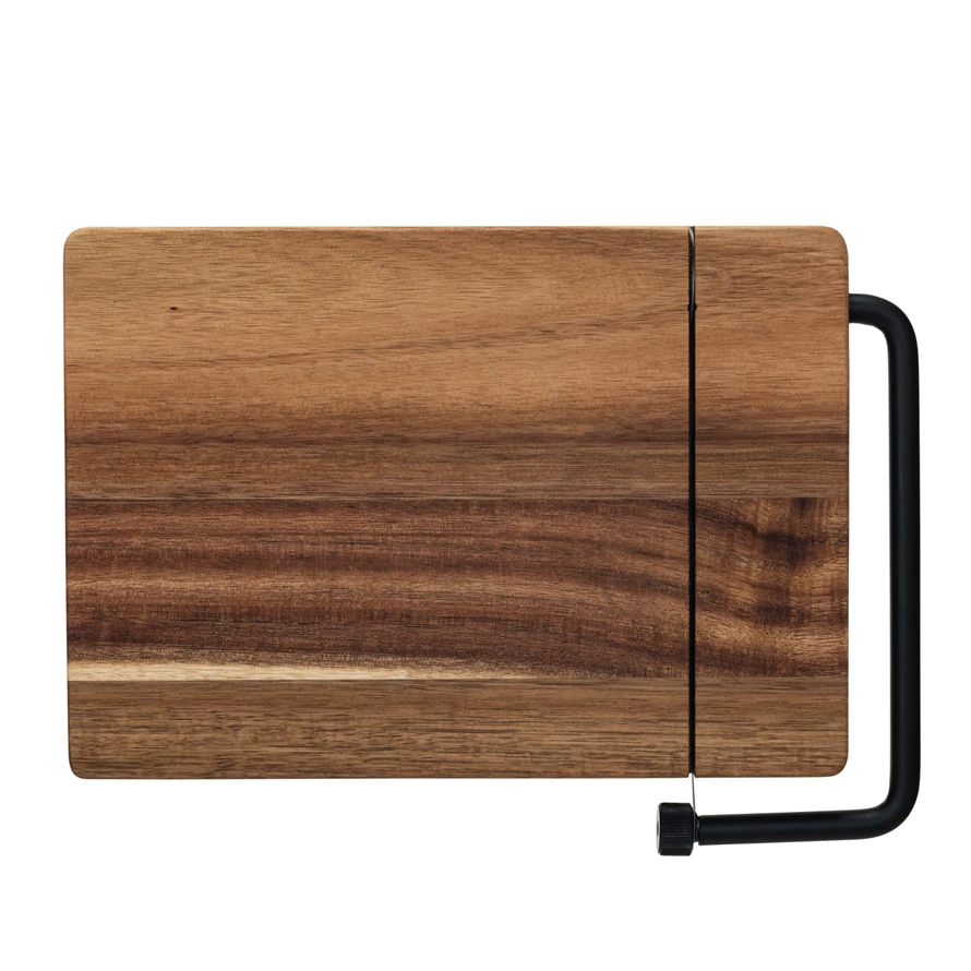 Acacia Wood &amp; Stainless Steel Cheese Slicer