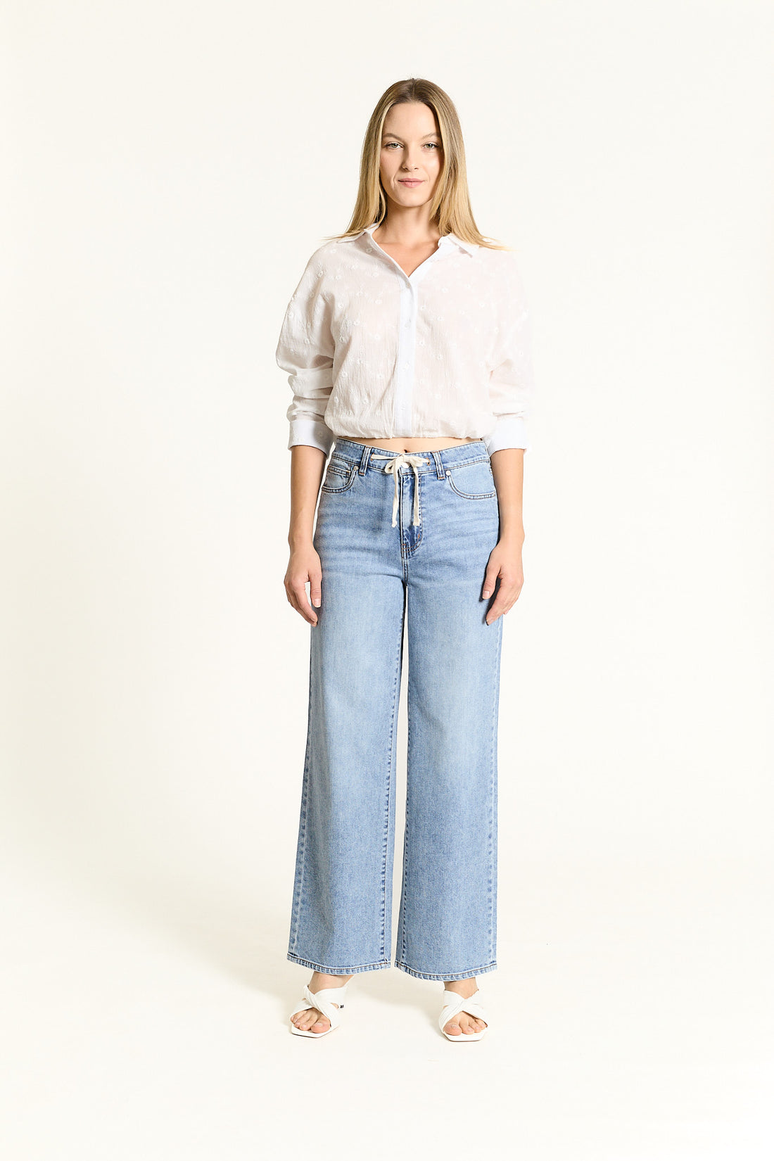 The Christie Drawstring Wide Leg Jean