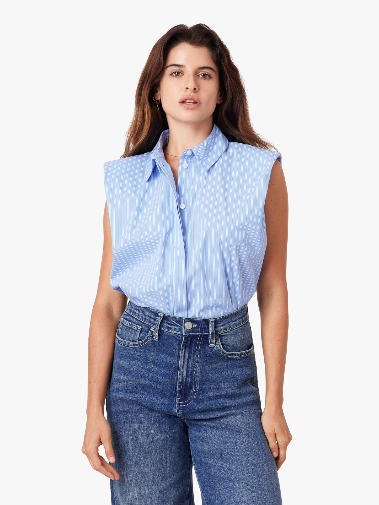 Habitual - Sleeveless Shoulder Pad Shirt