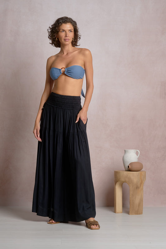 Elan - Midi Smock Waist Skirt