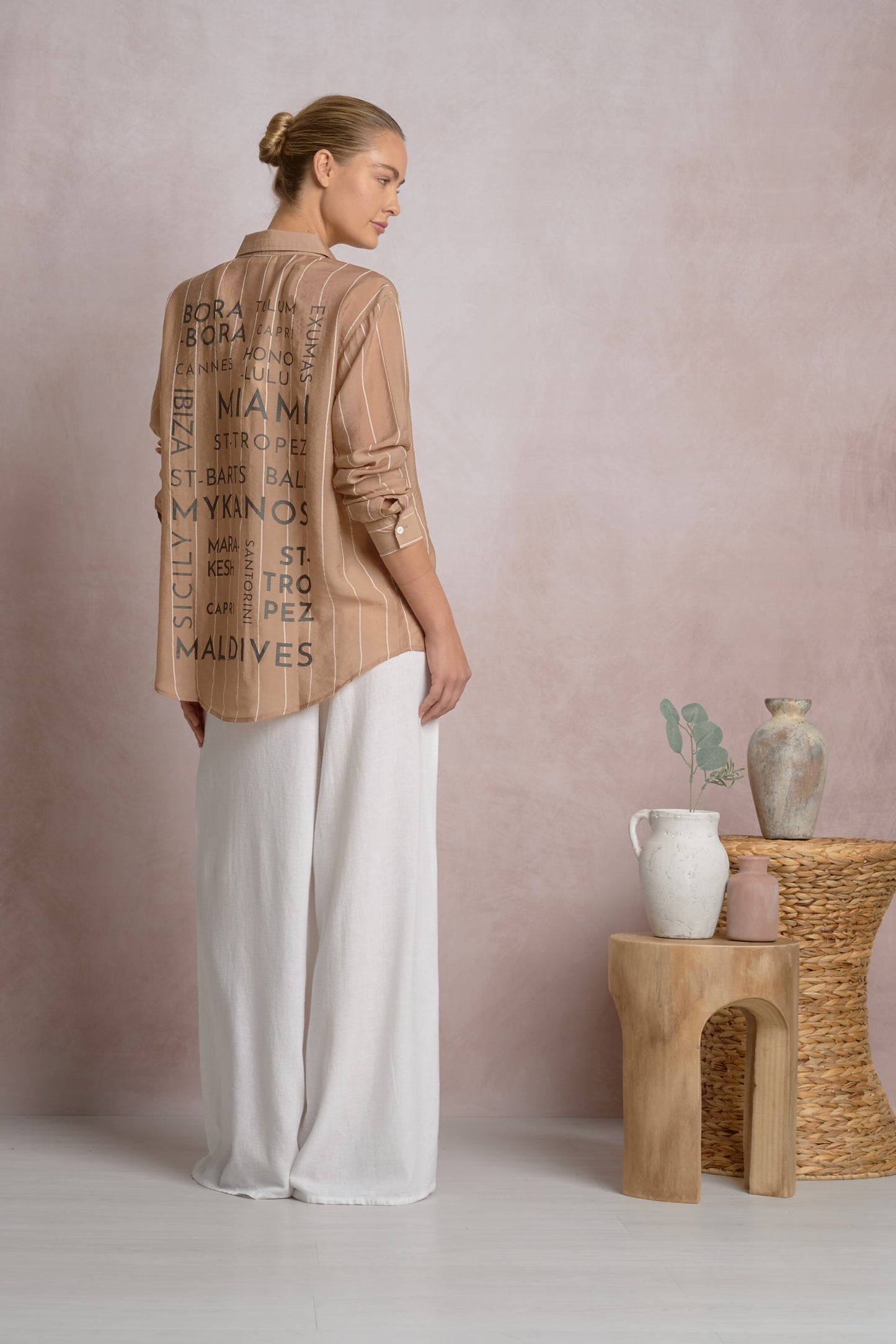 Elan - Button Down Graphic Top