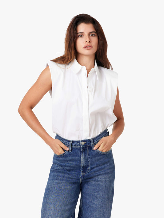 Habitual - Sleeveless Shoulder Pad Shirt