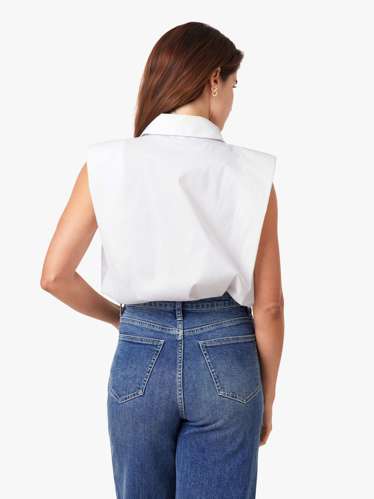 Habitual - Sleeveless Shoulder Pad Shirt